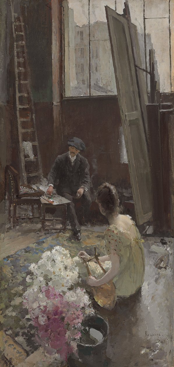 W Pracowni Artysty autorstwa Konstantin Alekseevich Korovin