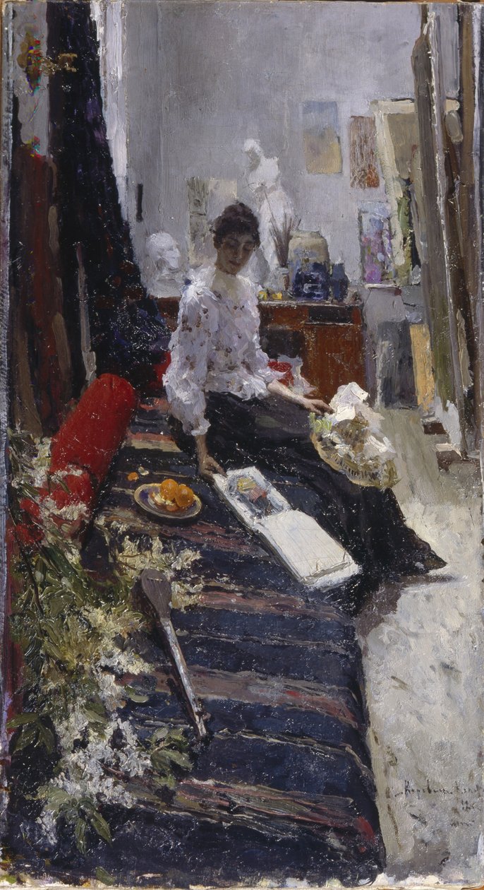 W Pracowni Malarskiej autorstwa Konstantin Alekseevich Korovin