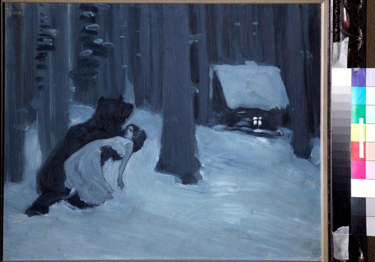 ""Le reve de Tatiana"" (Sen Tatiany) Ilustracja do ""Eugeniusz Oneguine"" Roman d