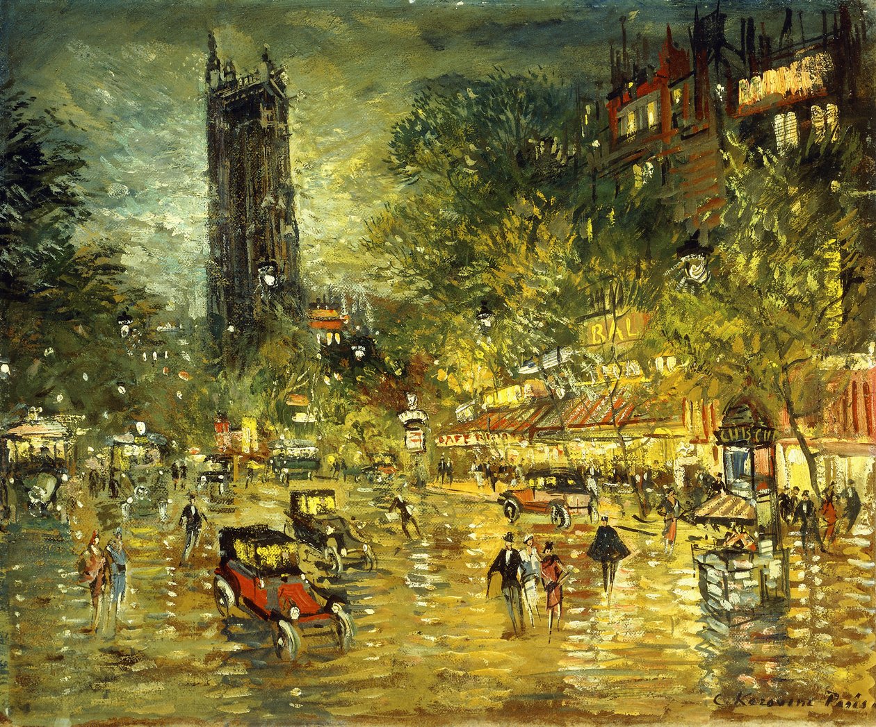 Paryska scena uliczna autorstwa Konstantin Alekseevich Korovin