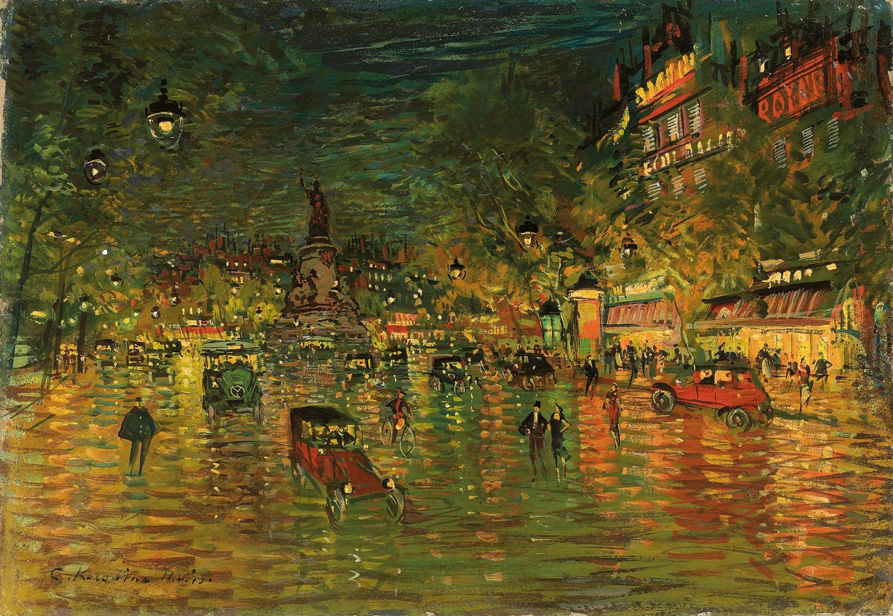 Plac Republiki, Paryż autorstwa Konstantin Alekseevich Korovin