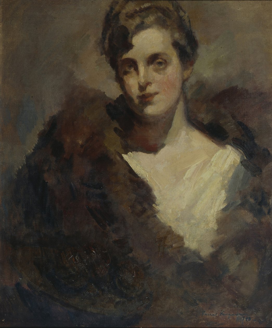 Portret śpiewaczki operowej Vera Dorofeeva autorstwa Konstantin Alekseevich Korovin
