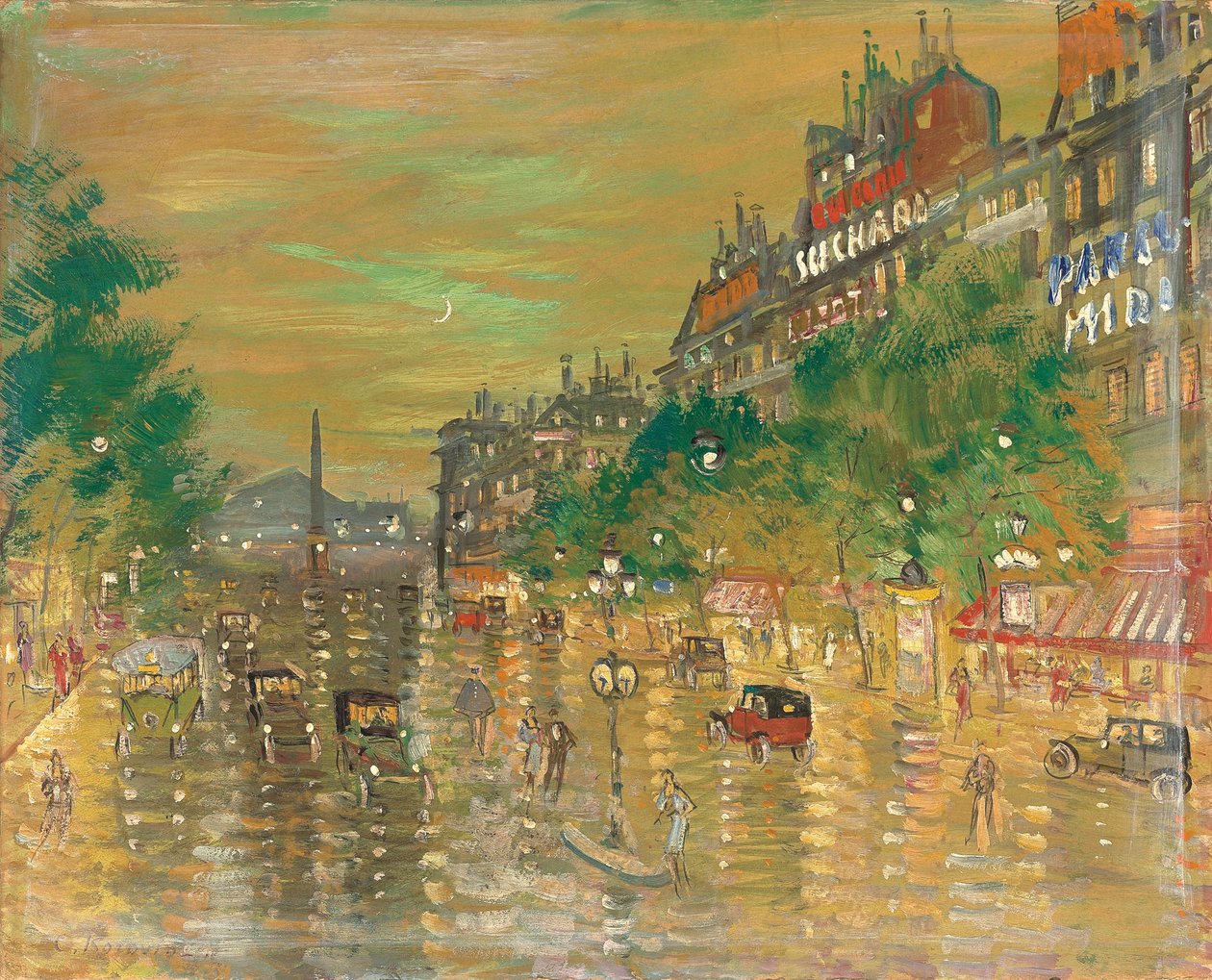 Rue Royale, Paryż autorstwa Konstantin Alekseevich Korovin