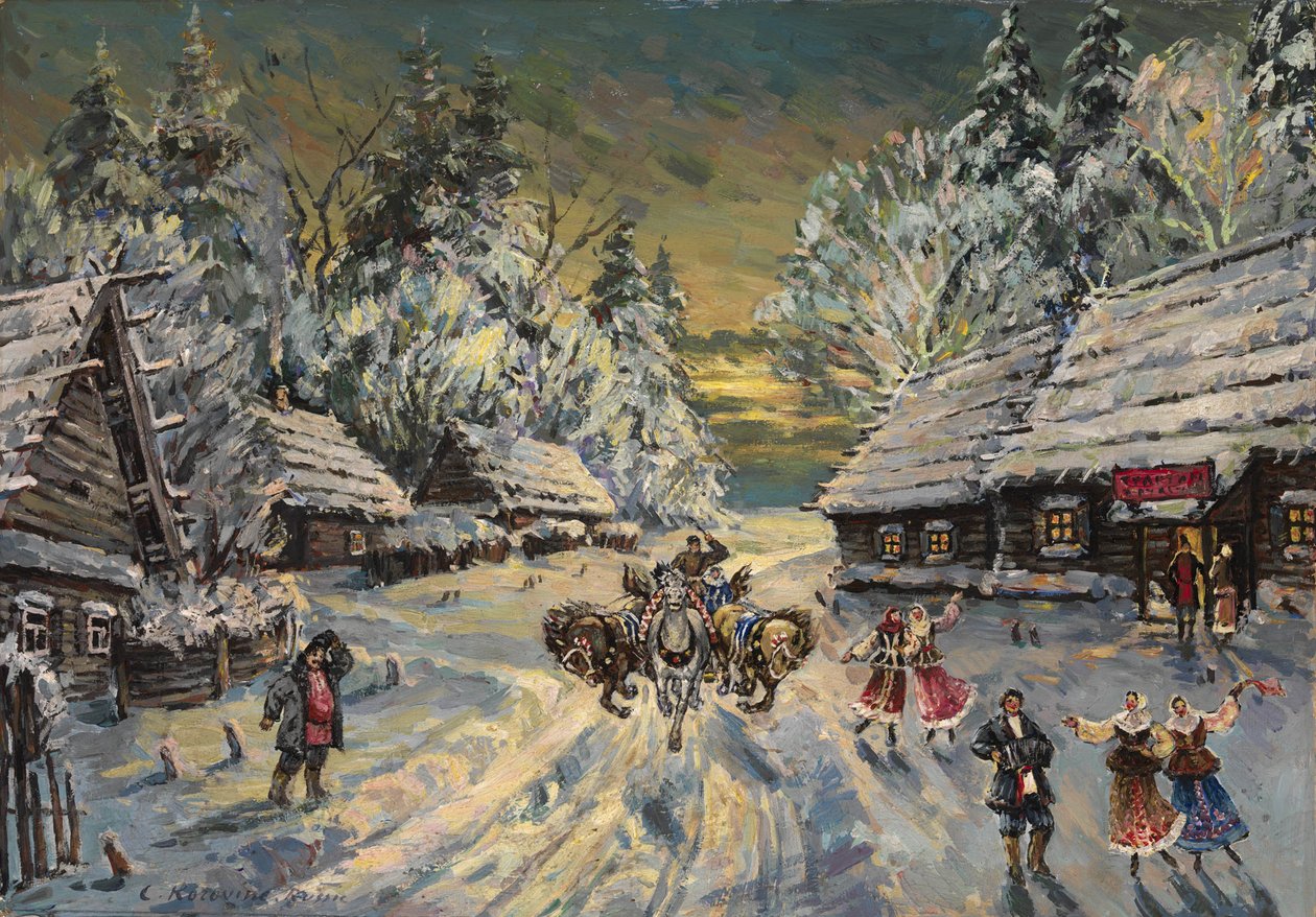 Rosyjska Zima autorstwa Konstantin Alekseevich Korovin