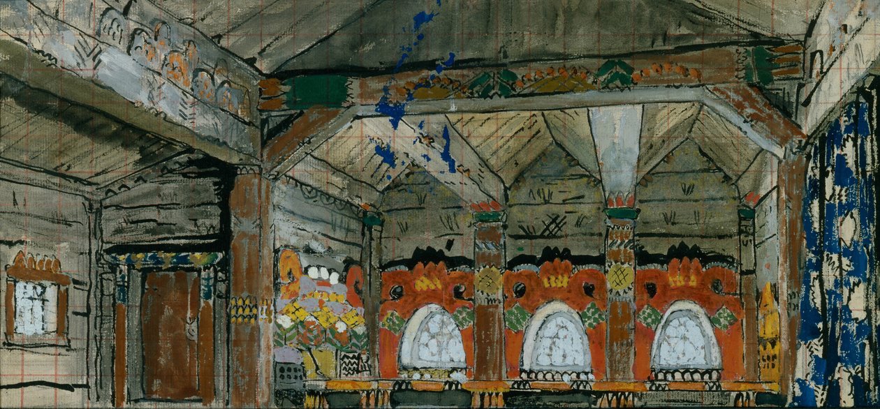 Scenografia do opery Książę Igor A. Borodina, 1914 autorstwa Konstantin Alekseevich Korovin