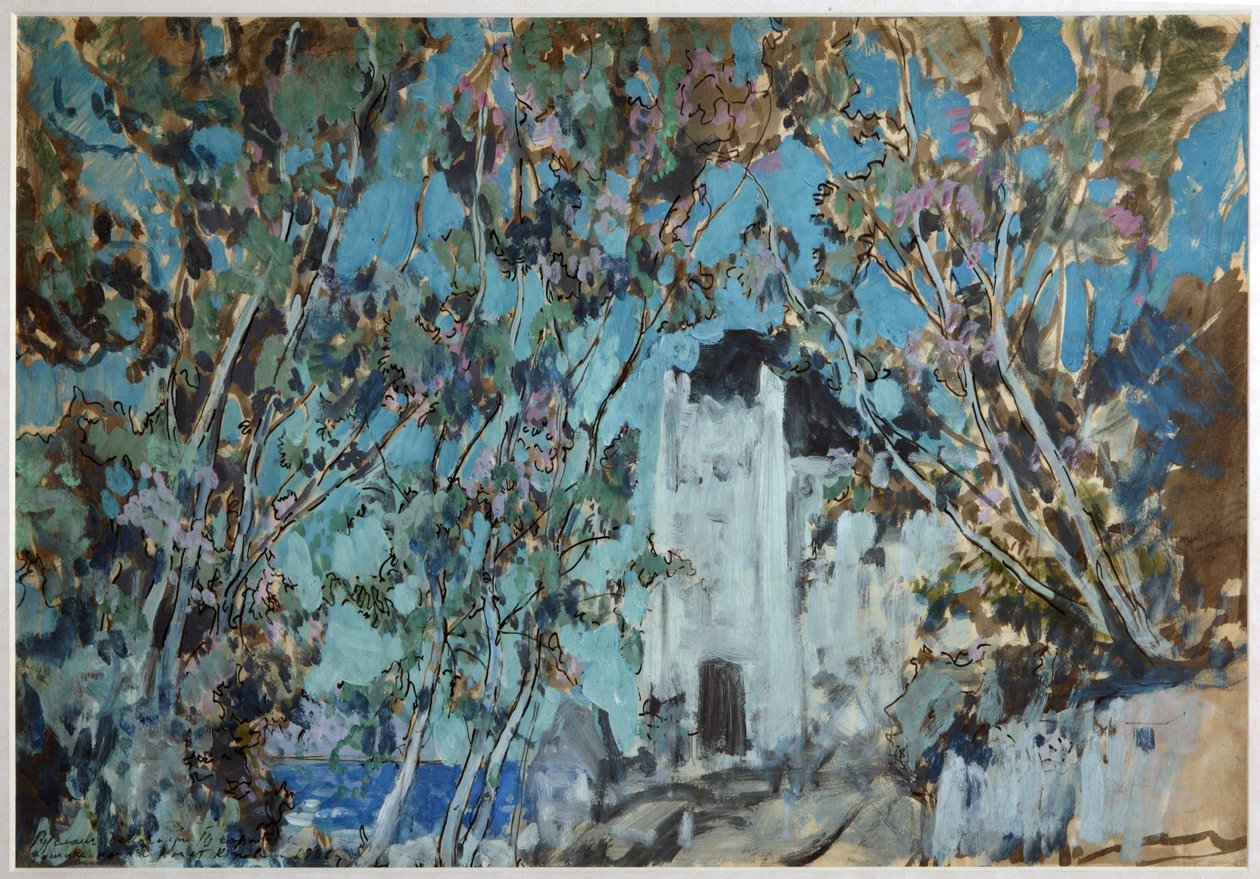 Scenografia do opery Rusłan i Ludmiła M. Glinki, 1906 autorstwa Konstantin Alekseevich Korovin