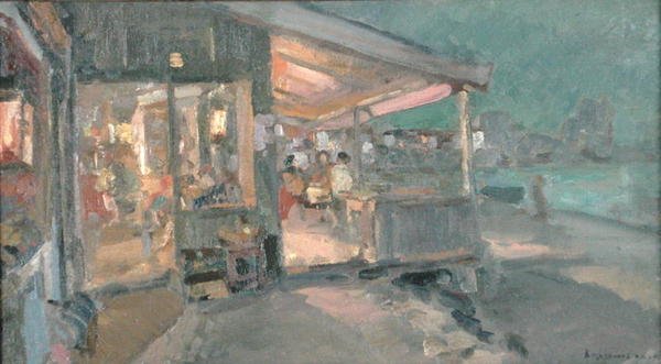 Herbaciarnia na Krymie autorstwa Konstantin Alekseevich Korovin
