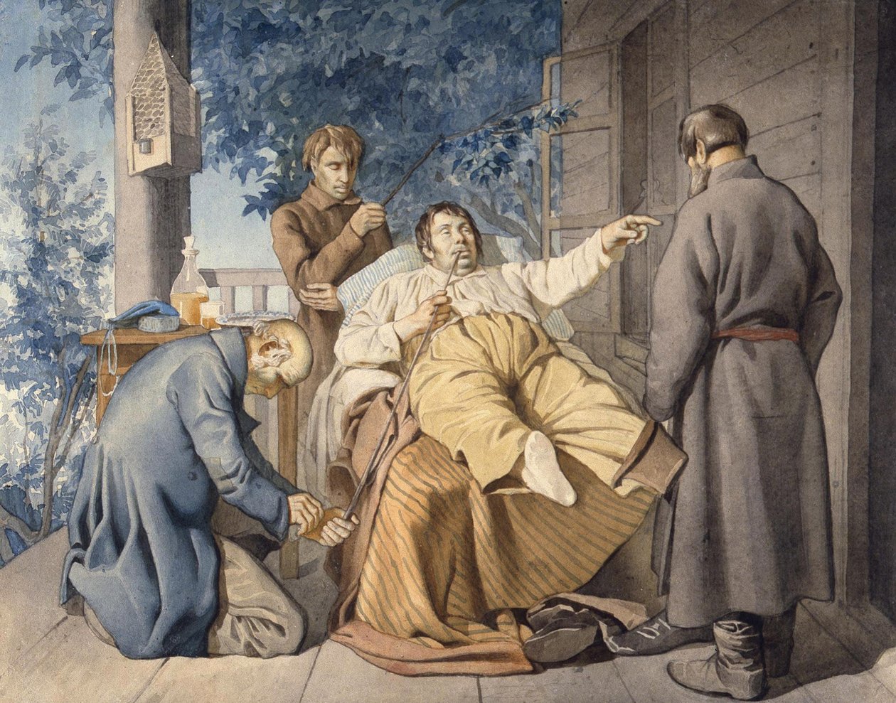 Właściciel i jego poddani, 1853 autorstwa Konstantin Alexandrovich Trutovsky