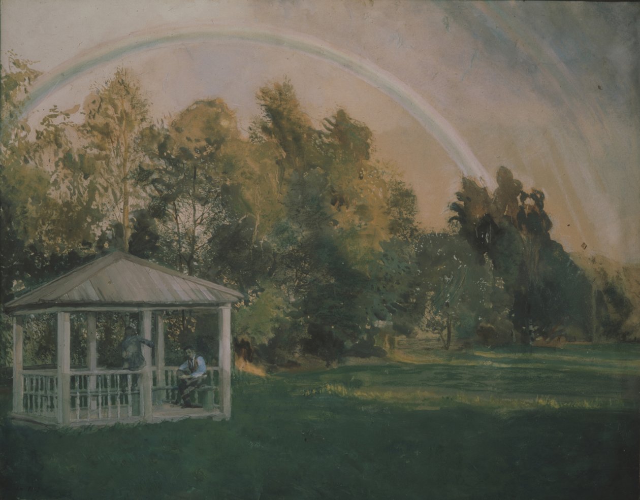 Krajobraz z tęczą autorstwa Konstantin Andreevic Somov