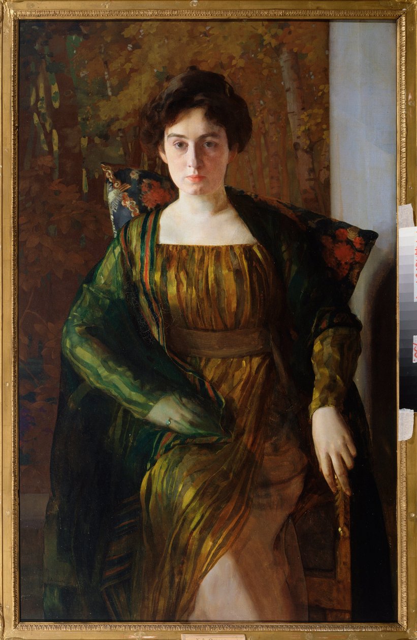 Portret Henrietty Hirshmann (1885-1970). Obraz Konstantina (Constantina) Andreyevicha Somova (1869-1939), olej na płótnie autorstwa Konstantin Andreevic Somov