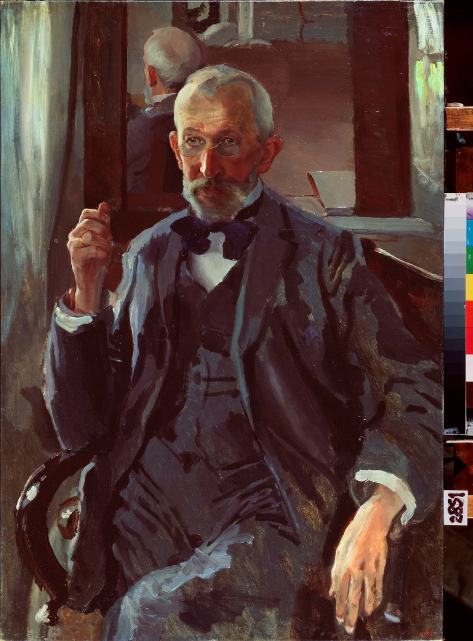 Portret ojca. Obraz Konstantina (Constantina) Andreyevicha Somova (1869-1939), olej na płótnie autorstwa Konstantin Andreevic Somov