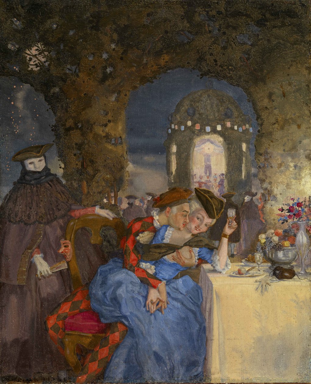 Spotkanie, ok. godz. 1918 autorstwa Konstantin Andreevic Somov