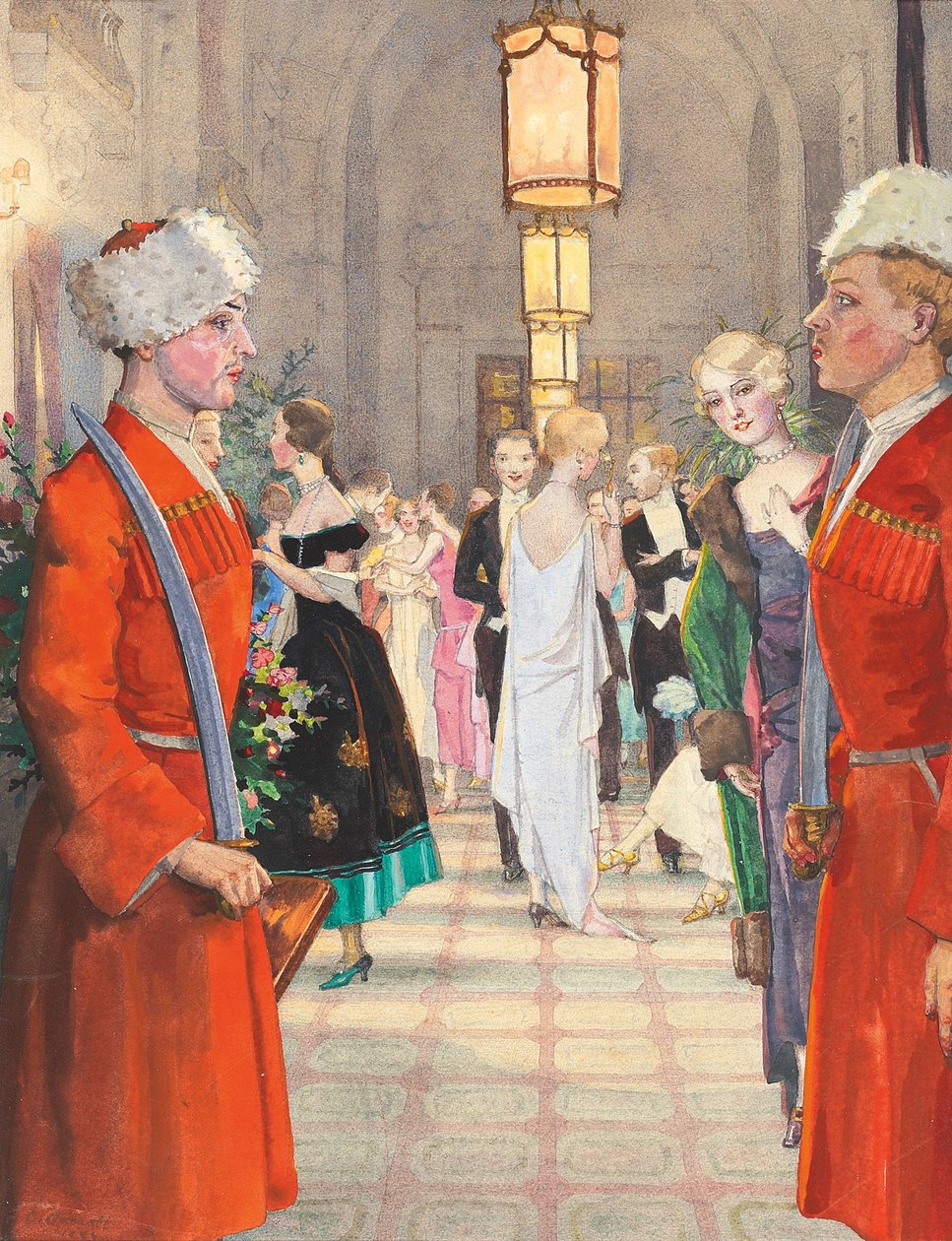 Bal kozacki autorstwa Konstantin Andreevic Somov