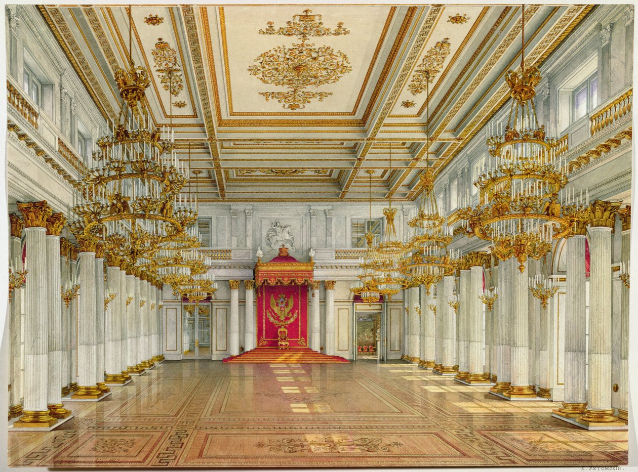 Sala Św. Jerzego, Pałac Zimowy autorstwa Konstantin Andreyevich Ukhtomsky