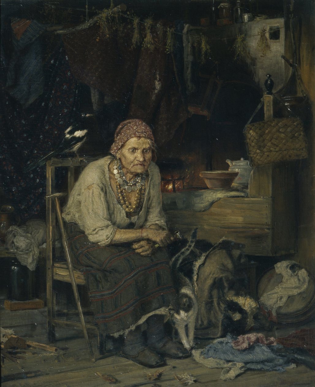 Czarownica, 1879 autorstwa Konstantin Apollonovich Savitsky