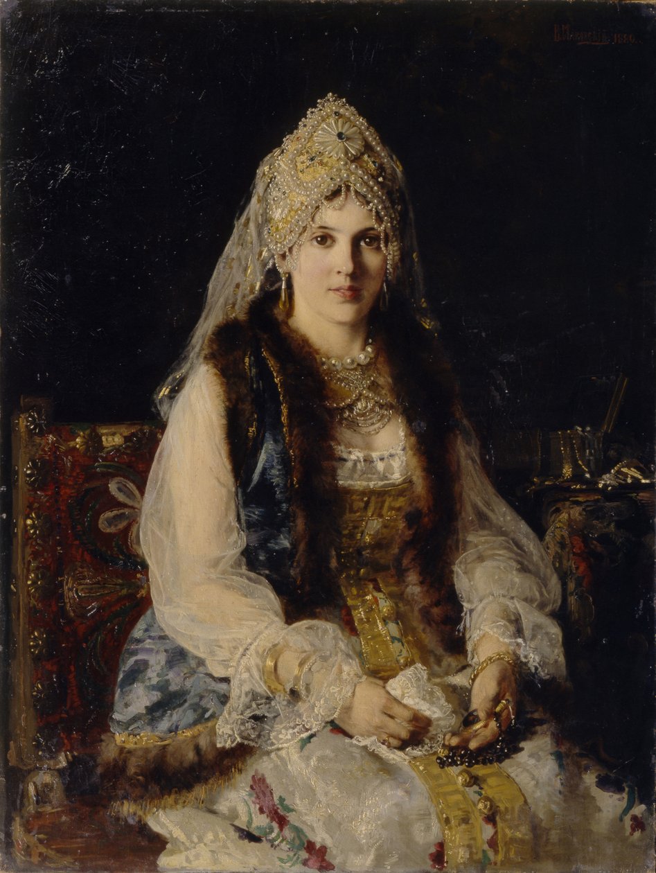 Żona Bojarzy, 1880 autorstwa Konstantin Egorovich Makovsky