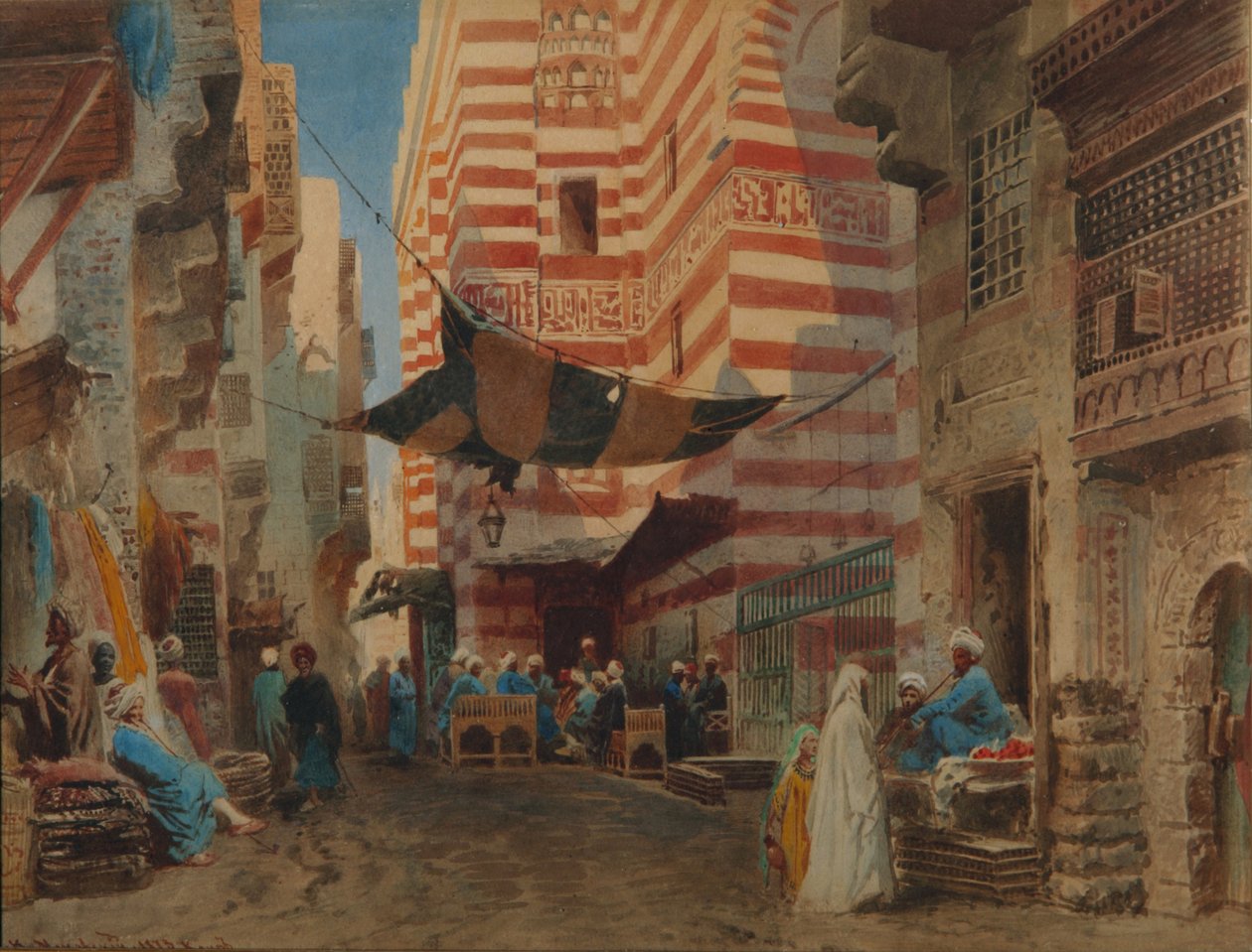 Na ulicy Kairu, 1873 r. autorstwa Konstantin Egorovich Makovsky