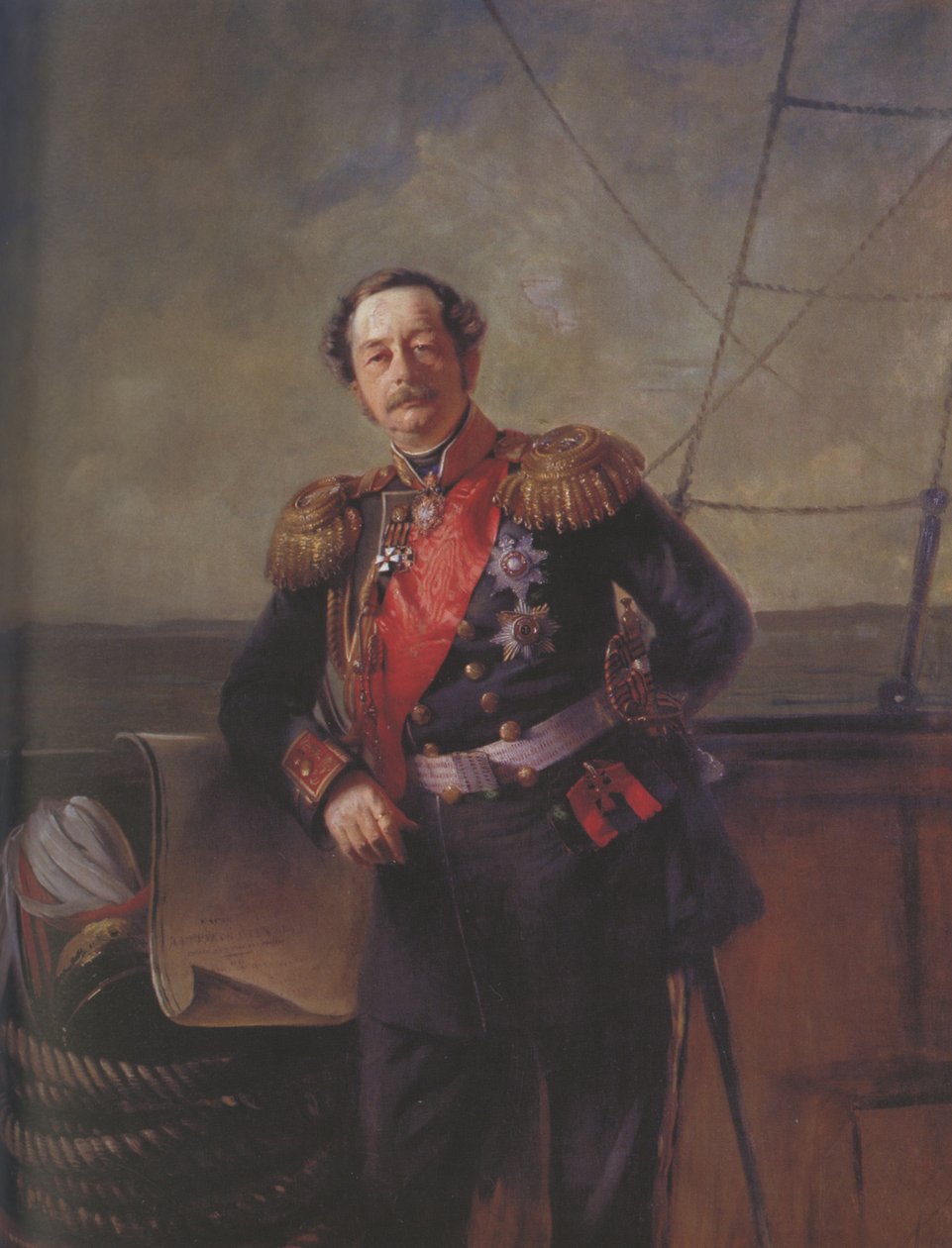 Portret hrabiego Nikołaja Nikołajewicza Murawjowa-Amurskiego 1809-1881, 1863 autorstwa Konstantin Egorovich Makovsky