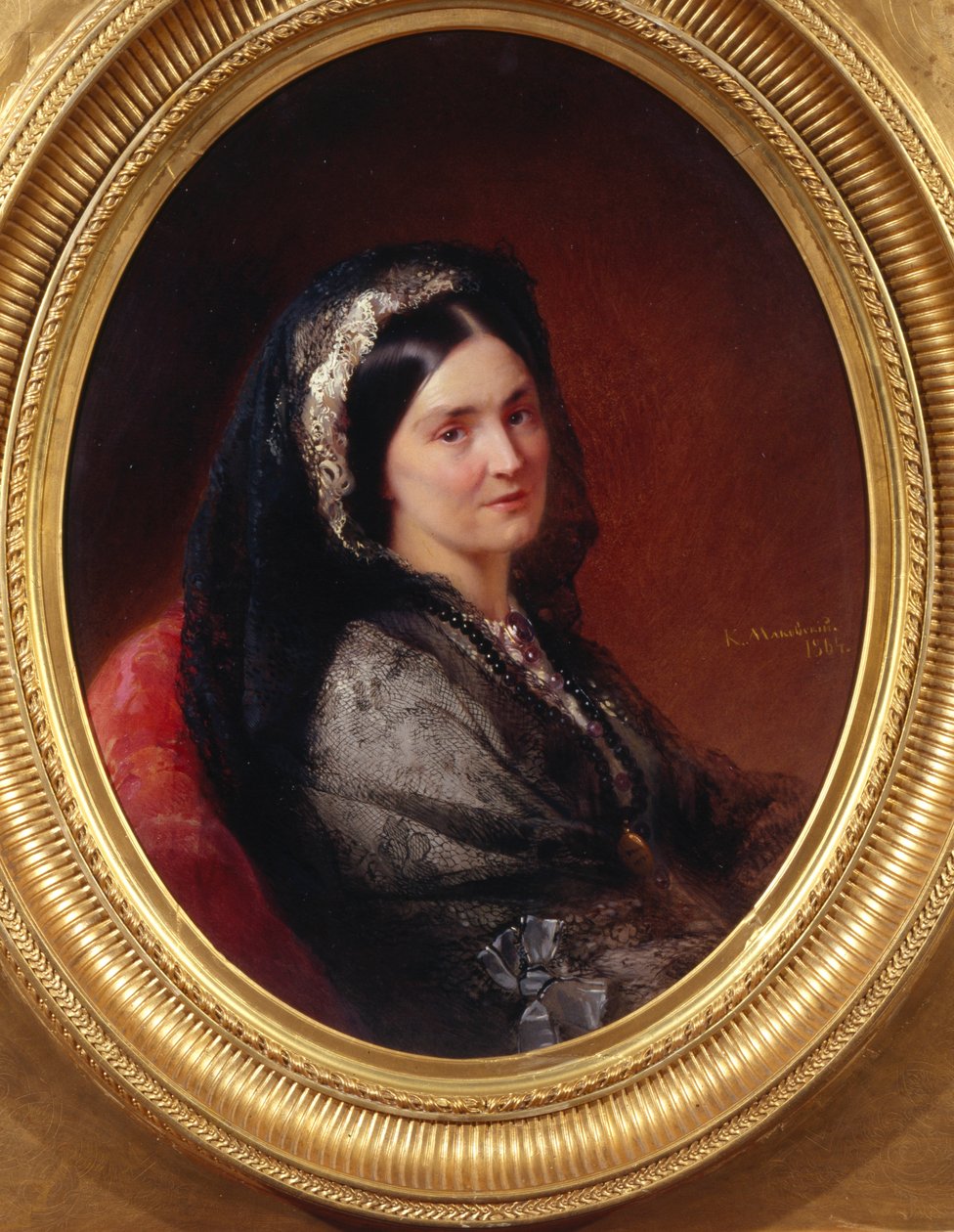 Portret Tsountes Natalia Pawłowna Stroganowa 1796-1872, 1864 autorstwa Konstantin Egorovich Makovsky