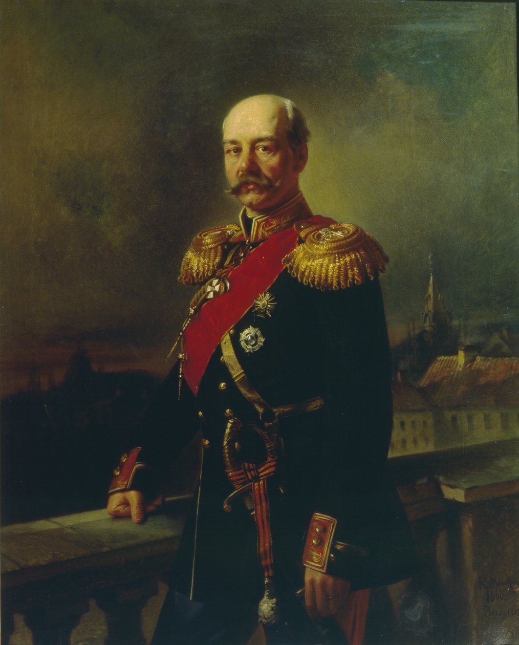 Portret generała Konstantina Pietrowicza von Kaufman 1818-1882, 1866 autorstwa Konstantin Egorovich Makovsky