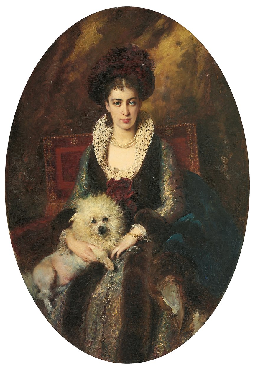 Portret żony artysty, Marii Alekseevna Makovskaya autorstwa Konstantin Egorovich Makovsky