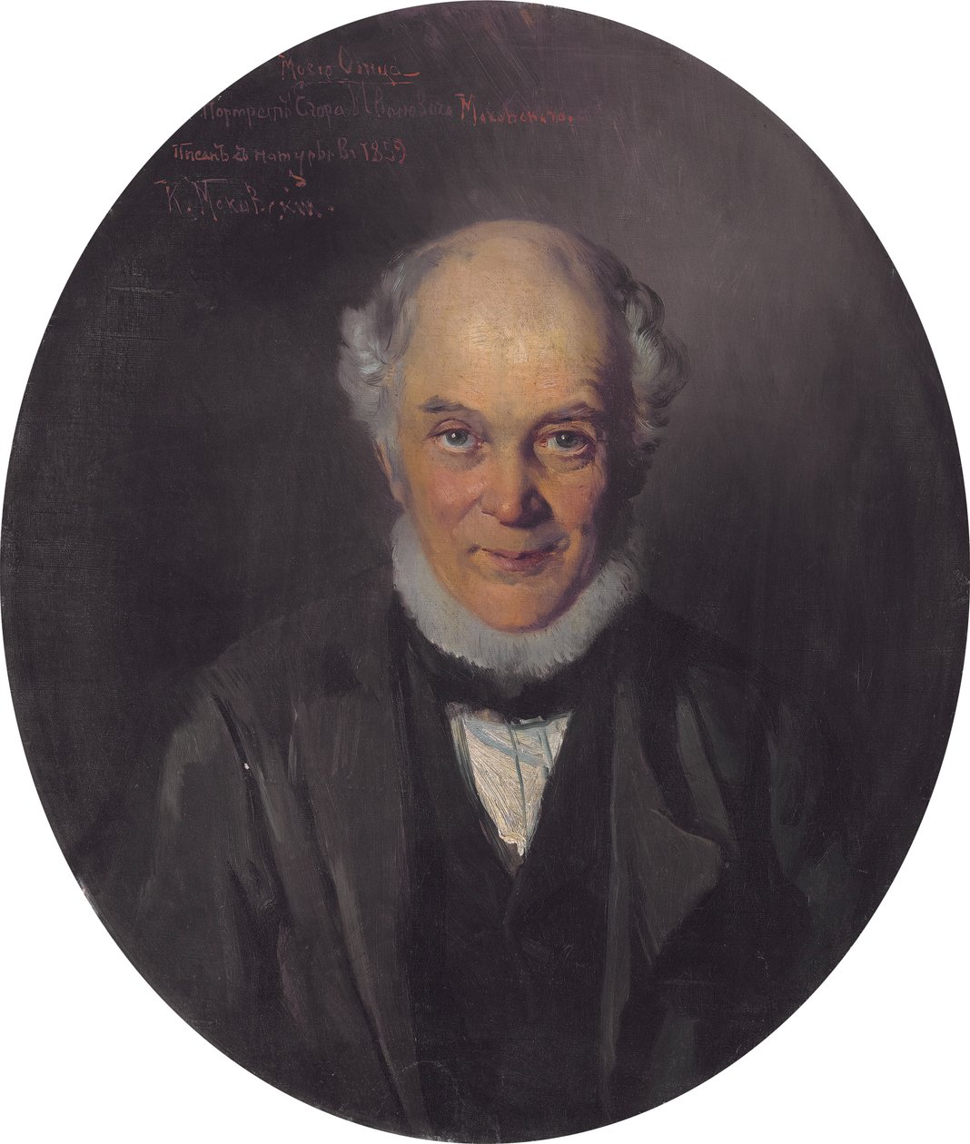 Portret malarza Jegora Iwanowicza Makowskiego 1802-1886, 1859 autorstwa Konstantin Egorovich Makovsky