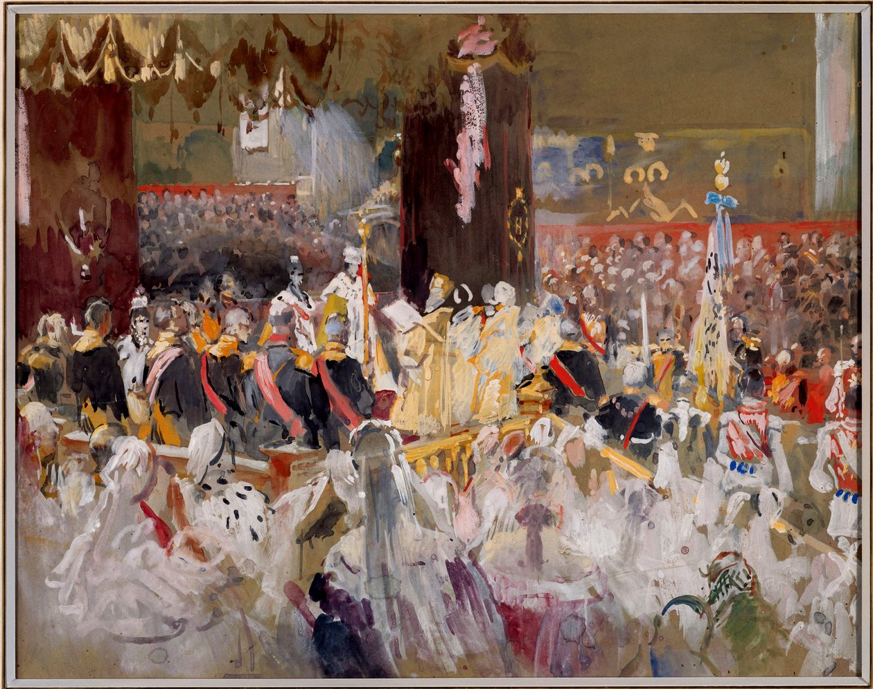 Koronacja cesarza Mikołaja II w katedrze Wniebowzięcia NMP) autorstwa Konstantin Egorovich Makovsky
