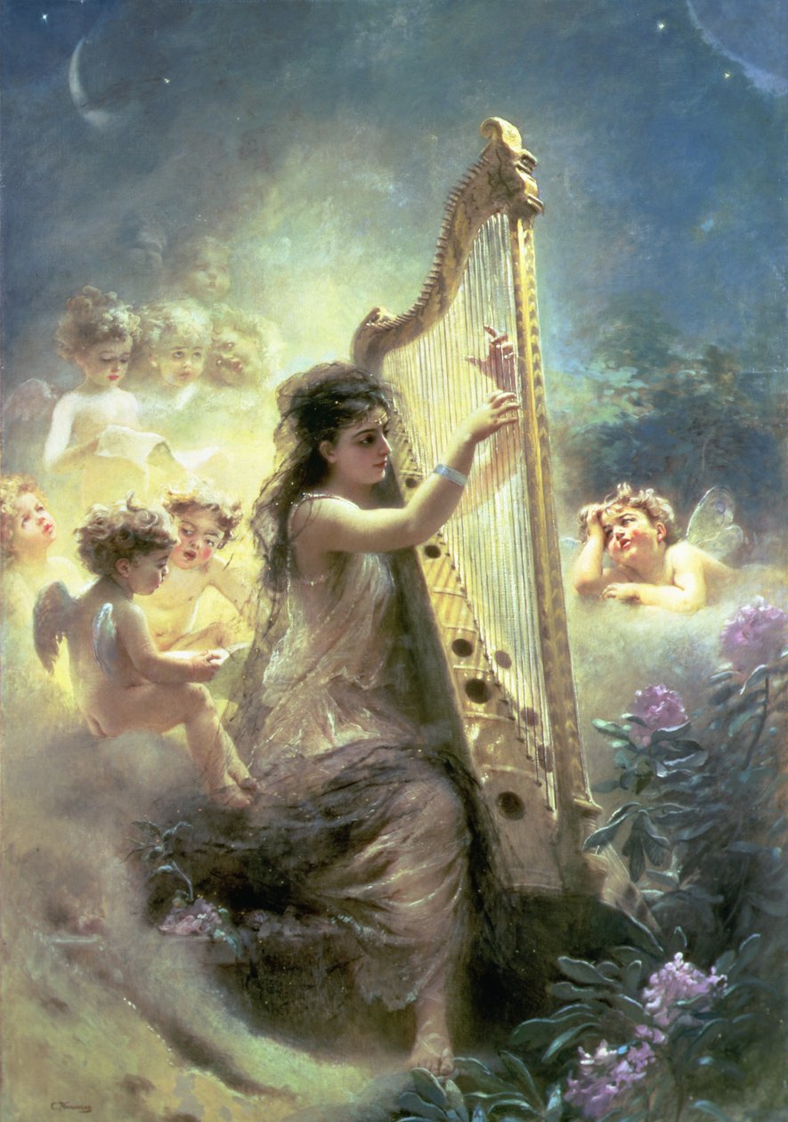 Pokarm miłości (olej na płótnie) autorstwa Konstantin Egorovich Makovsky