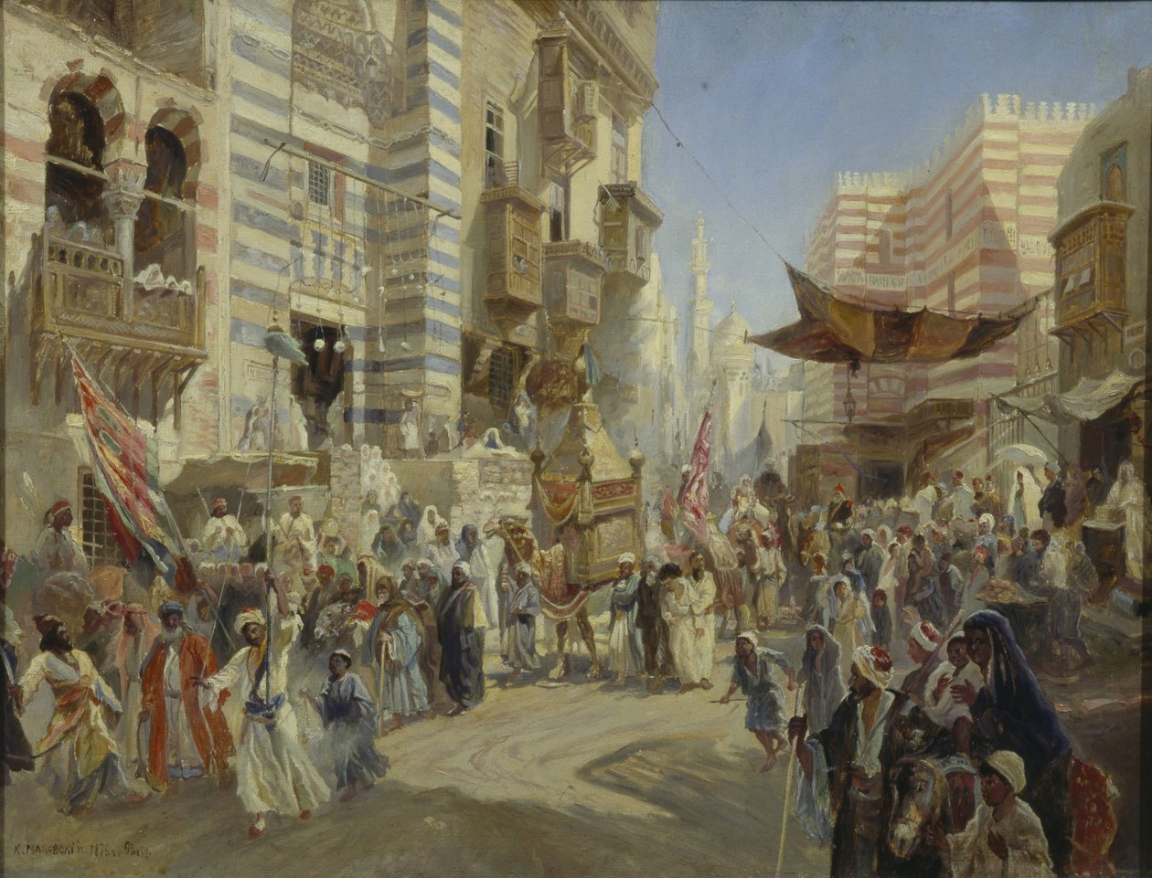 Przekazanie Świętego Dywanu w Kairze, 1876 r. autorstwa Konstantin Egorovich Makovsky