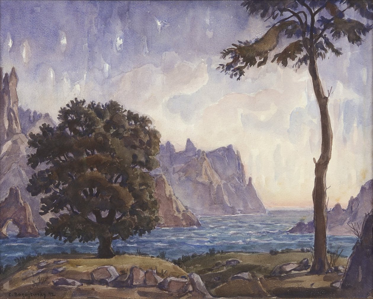 Krajobraz, 1942 autorstwa Konstantin Fyodorovich Bogayevsky