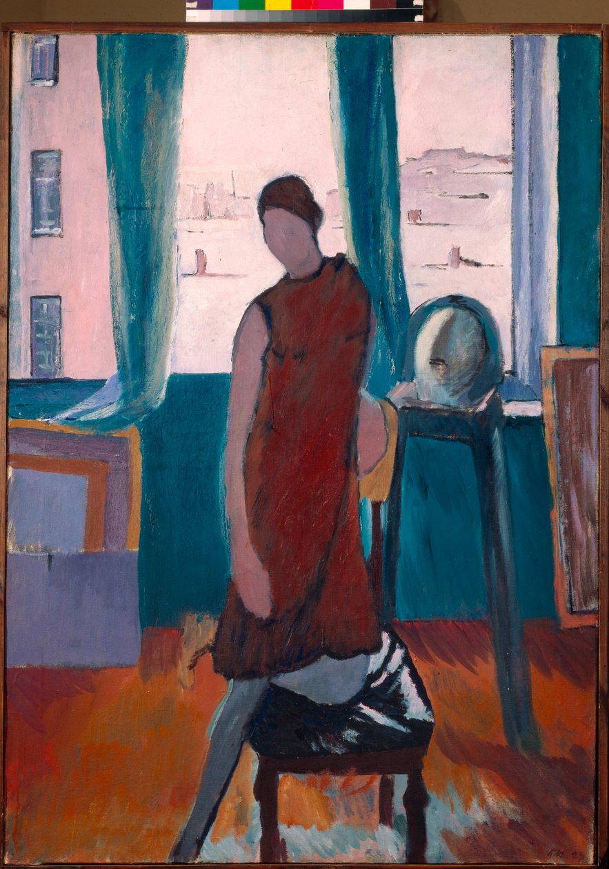 ""W warsztacie"" (W pracowni) Obraz Konstantina Istomina (1887-1942) 1929 - Olej na płótnie - Państwowa Galeria Trietiakowska, Moskwa autorstwa Konstantin Istomin