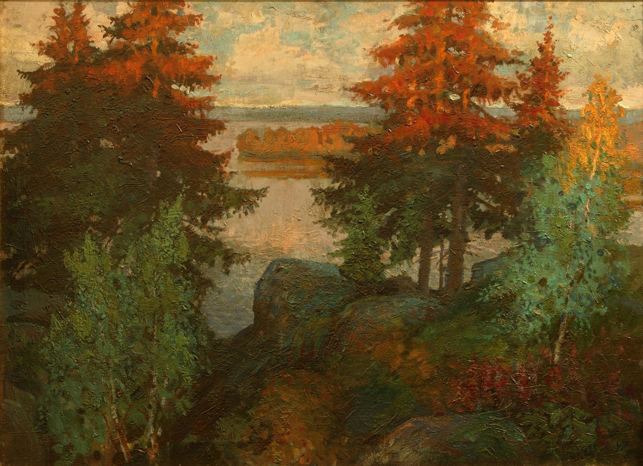 Jesienny pejzaż, 1920 autorstwa Konstantin Ivanovich Gorbatov