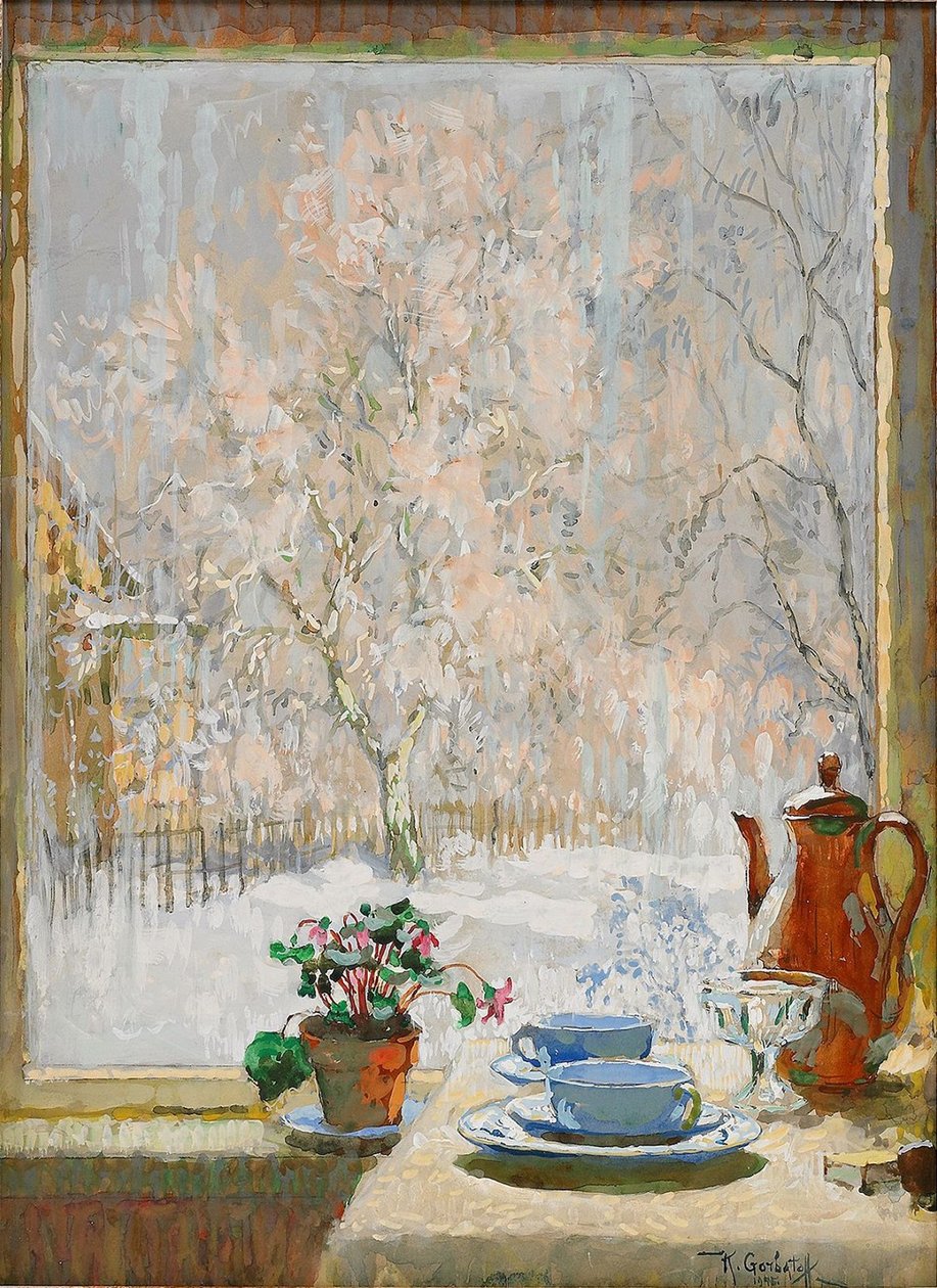 Przez okno zimą 1945 autorstwa Konstantin Ivanovich Gorbatov