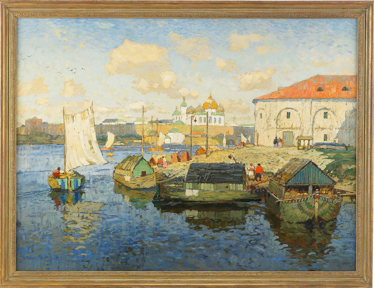 Miasto nad Wołgą, 1913 autorstwa Konstantin Ivanovich Gorbatov