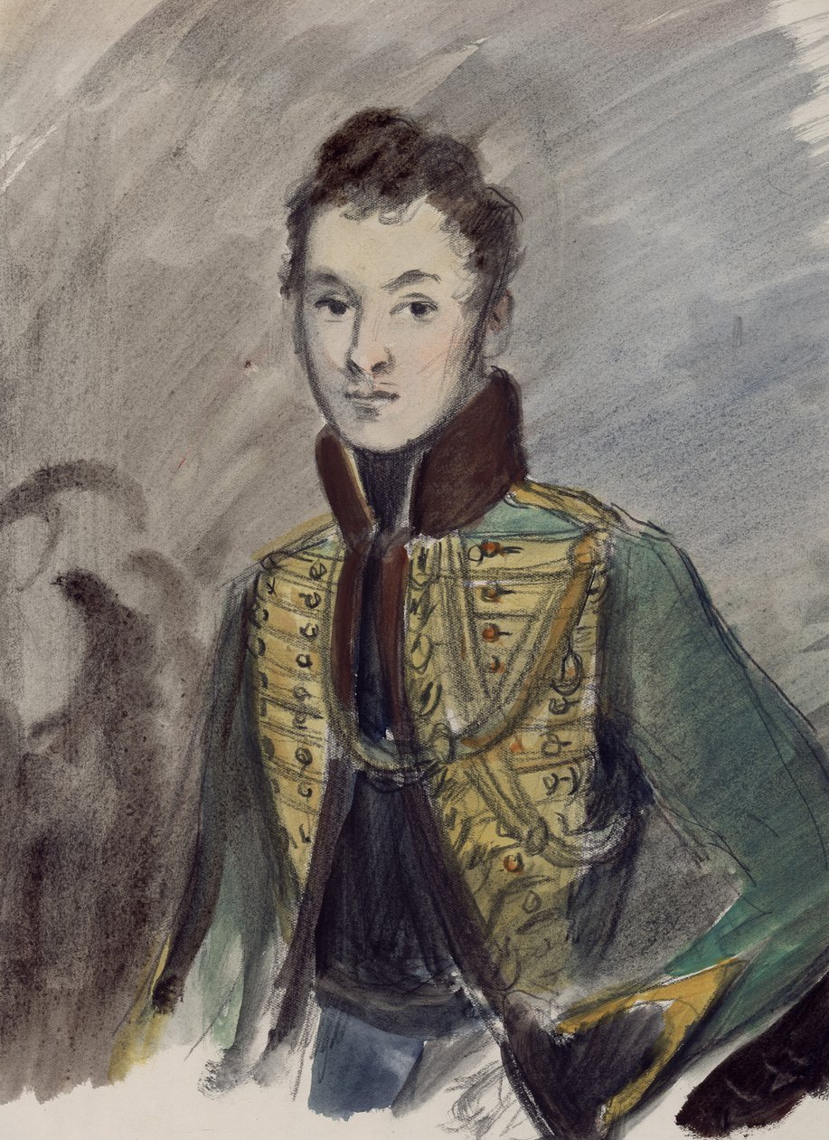 Nikołaj Rostow. Ilustracja do powieści Lwa Tołstoja Wojna i pokój, 1944-1947. autorstwa Konstantin Ivanovich Rudakov