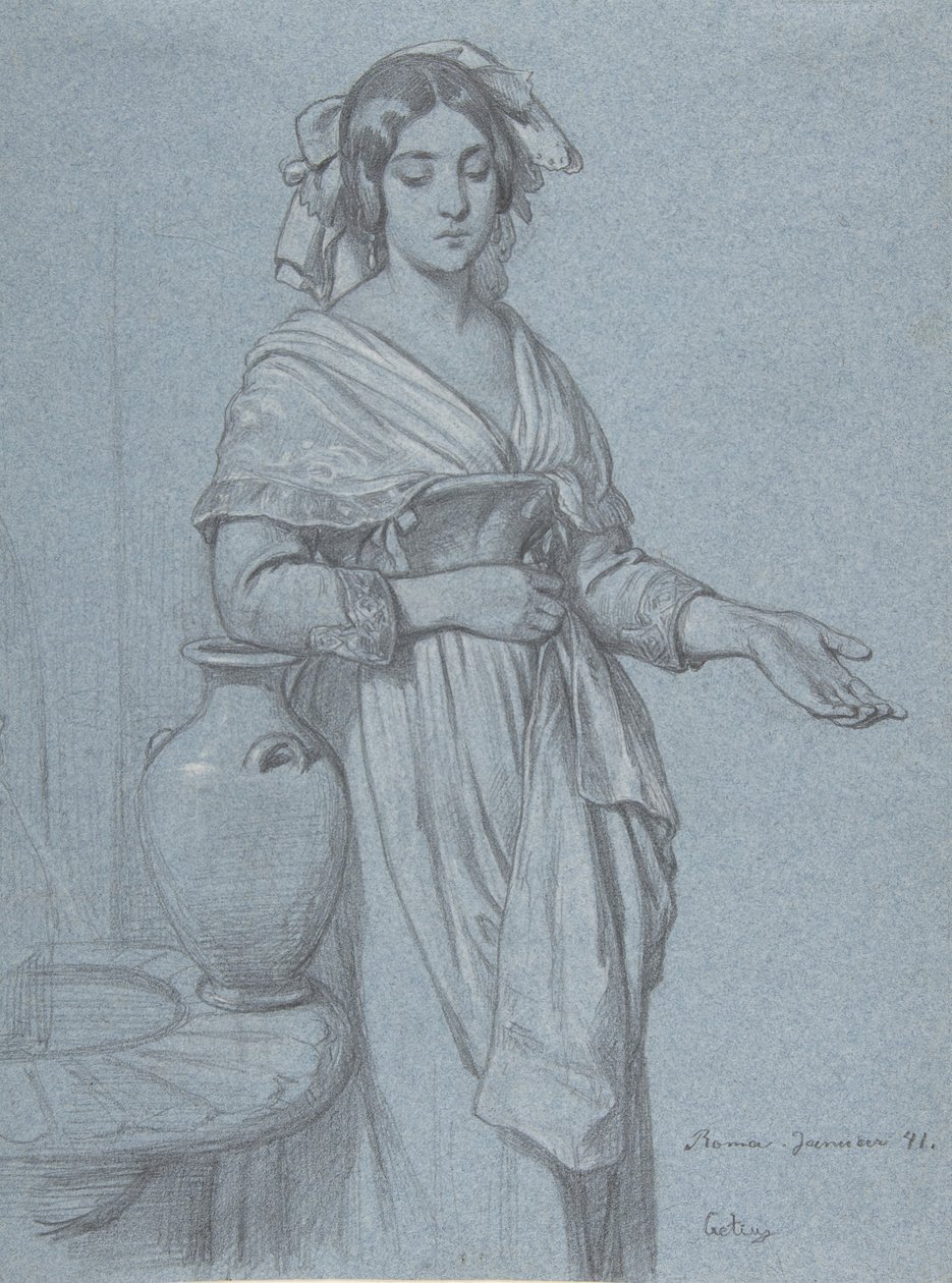 Studium Rzymianki, 1841. autorstwa Konstantin Johannes Franz Cretius