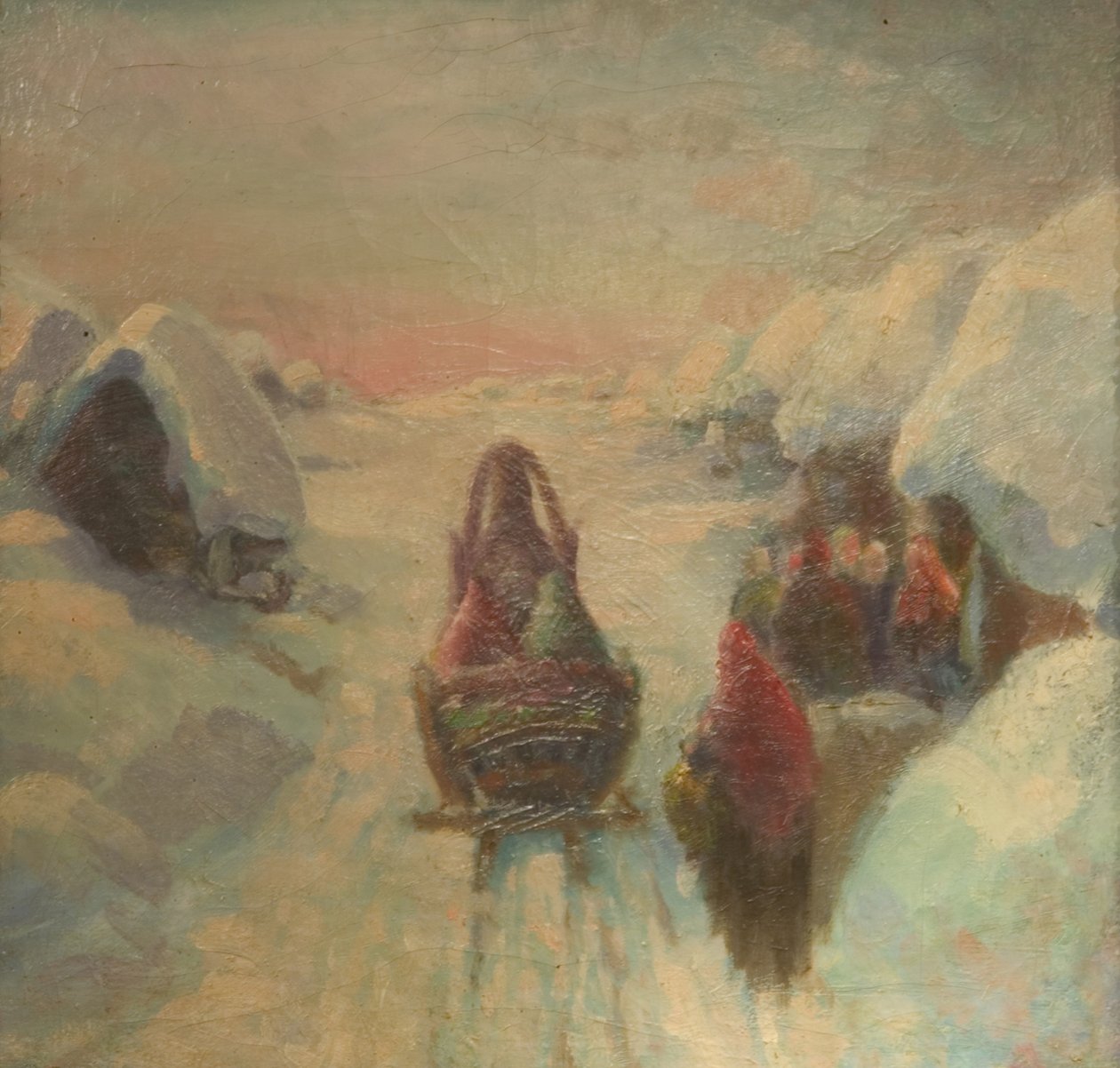 Zima. Jazda na sankach autorstwa Konstantin Konstantinovich Pervukhin