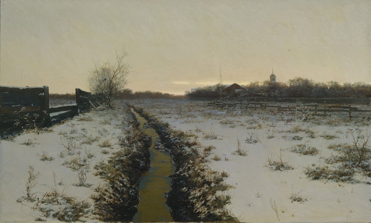 Zimowy wieczór, 1888 autorstwa Konstantin Konstantinovich Pervukhin