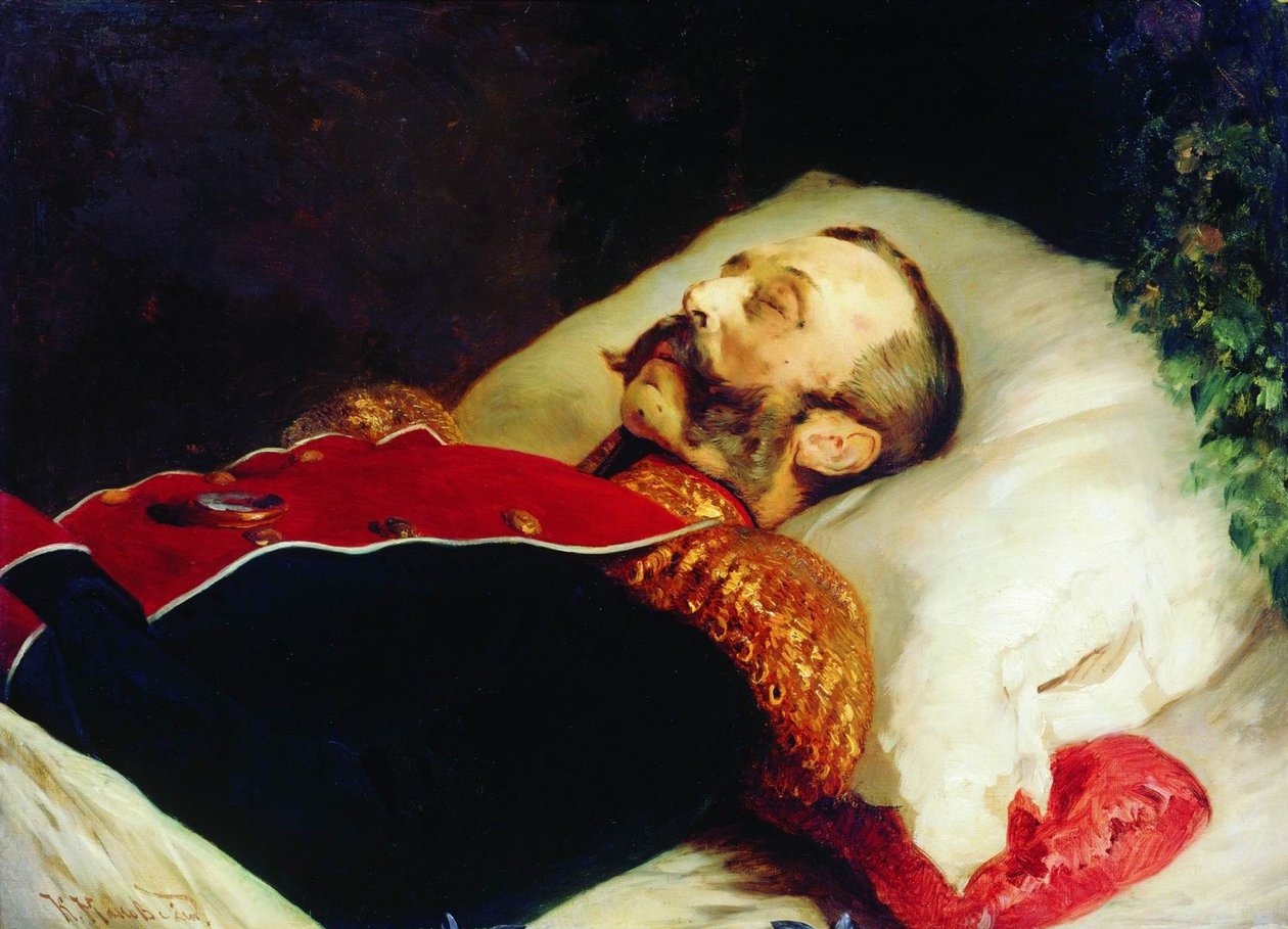 Konstantin Makovsky Aleksander II na scenie 1881 r. autorstwa Konstantin Makovsky