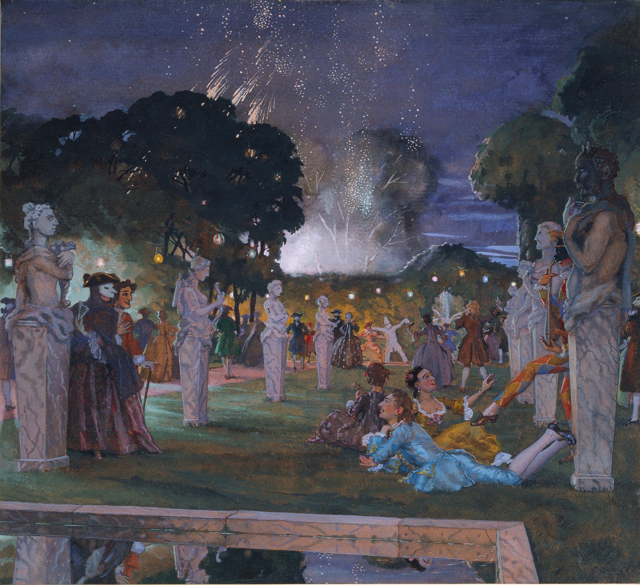 Festiwale wokół Wenecji, 1930 autorstwa Konstantin Somov
