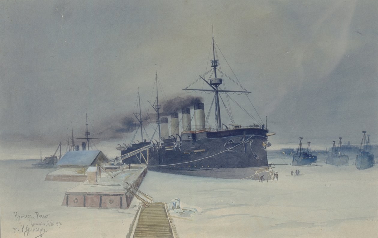 Krążownik pancerny Rossia, 1897 autorstwa Konstantin Vasilyevich Isenberg