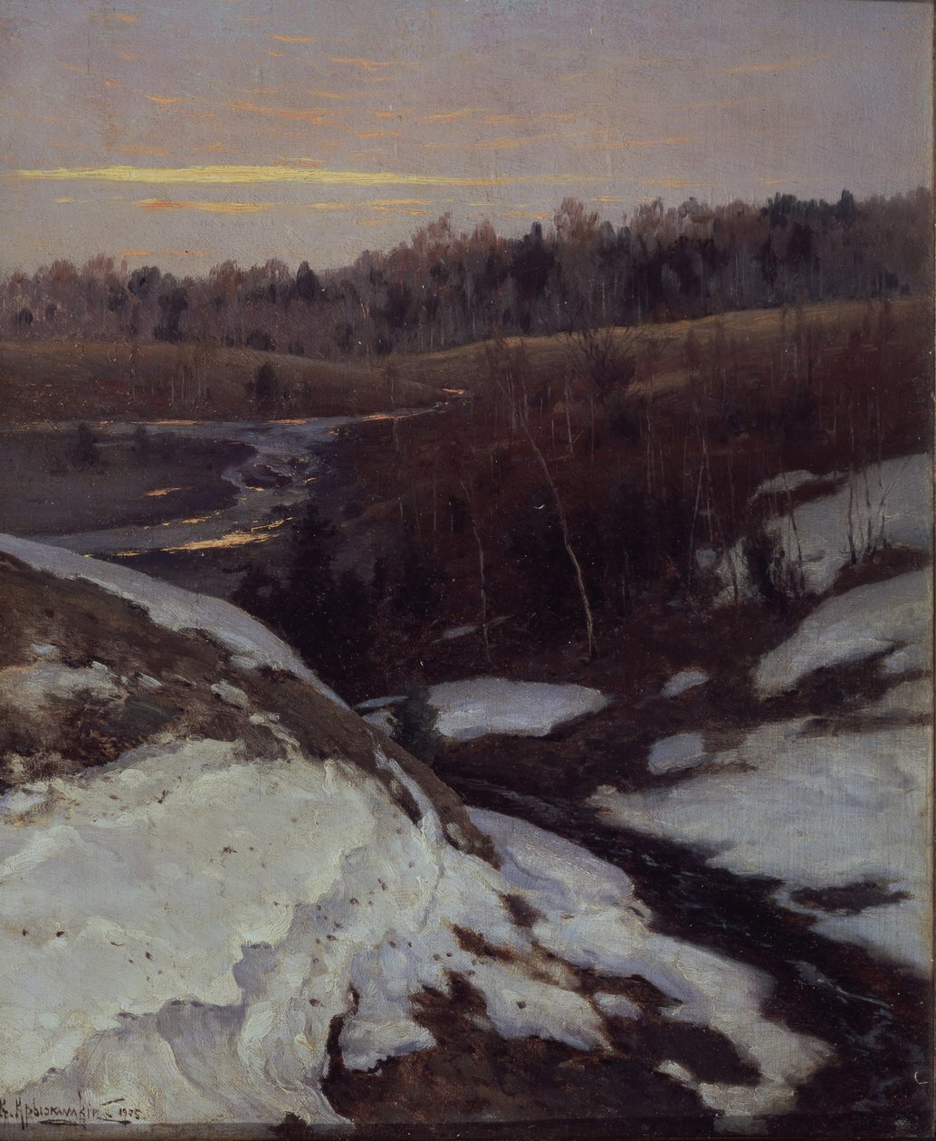 Wczesna wiosna, 1905 autorstwa Konstantin Yakovlevich Kryzhitsky