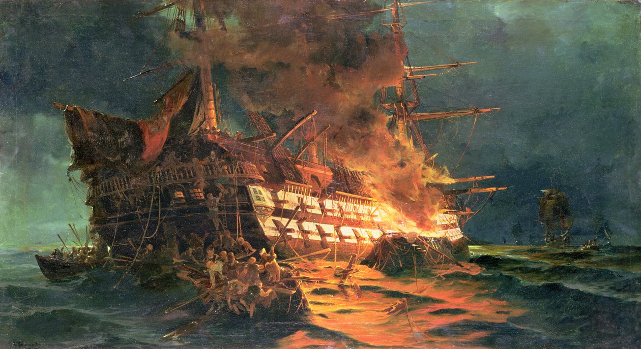Utrata Ajaksu, poza przylądkiem Janissary autorstwa Konstantinos or Constantin Bolanachi