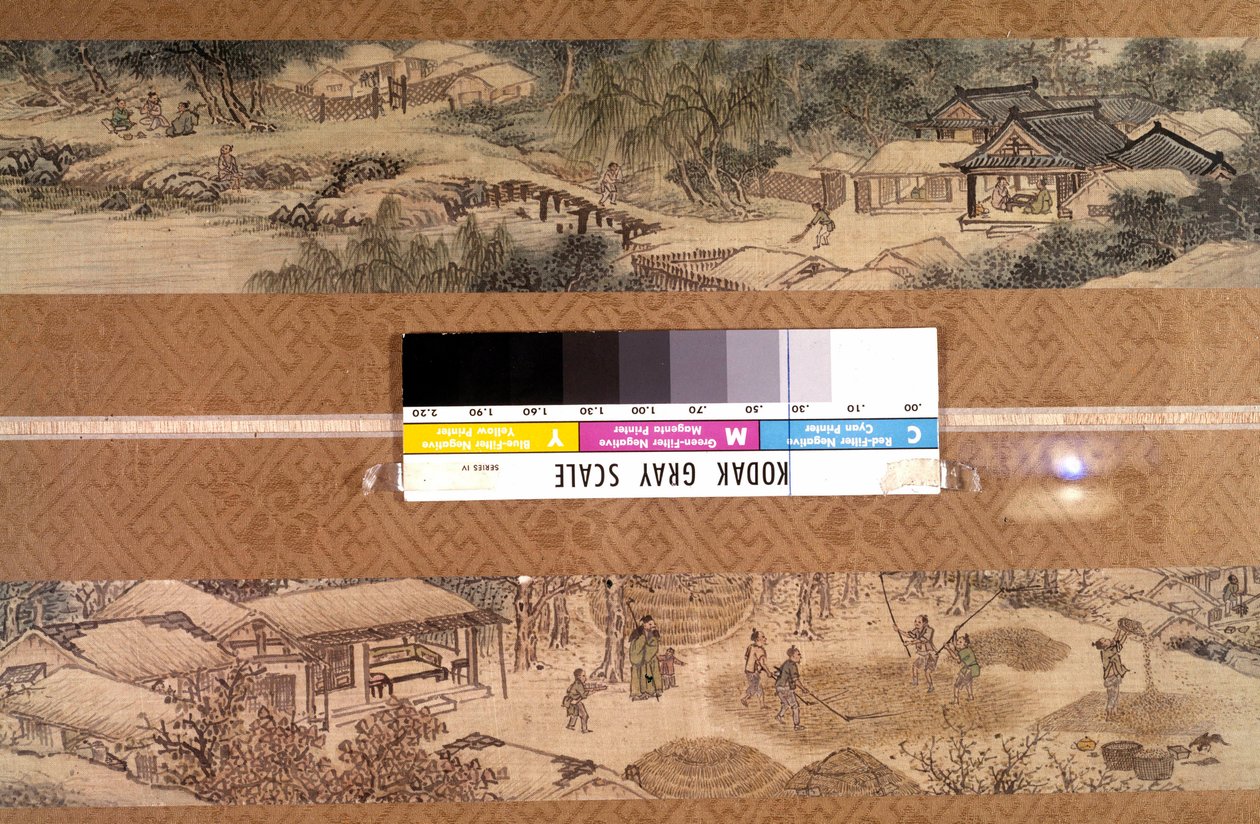 Art Coreen: krajobraz czterech pór roku przypisywany Kim Tu Ryang (Tu-Ryang) (1686-1764) autorstwa Korean School