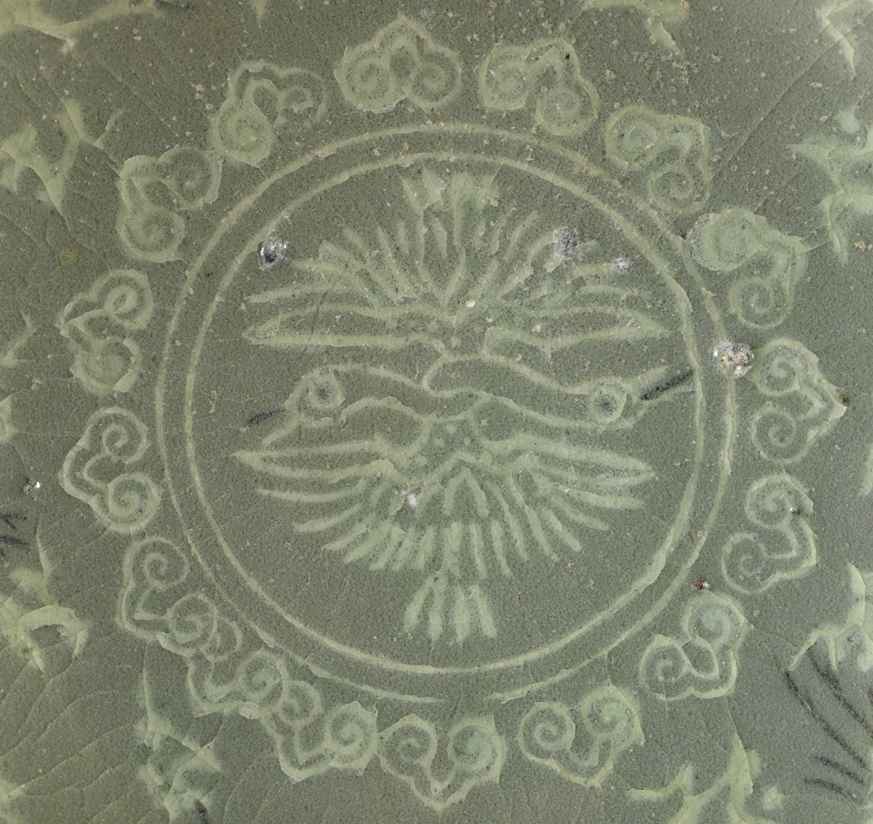 Miska z żurawiami i chmurami, ok.1150-1200 autorstwa Korean School