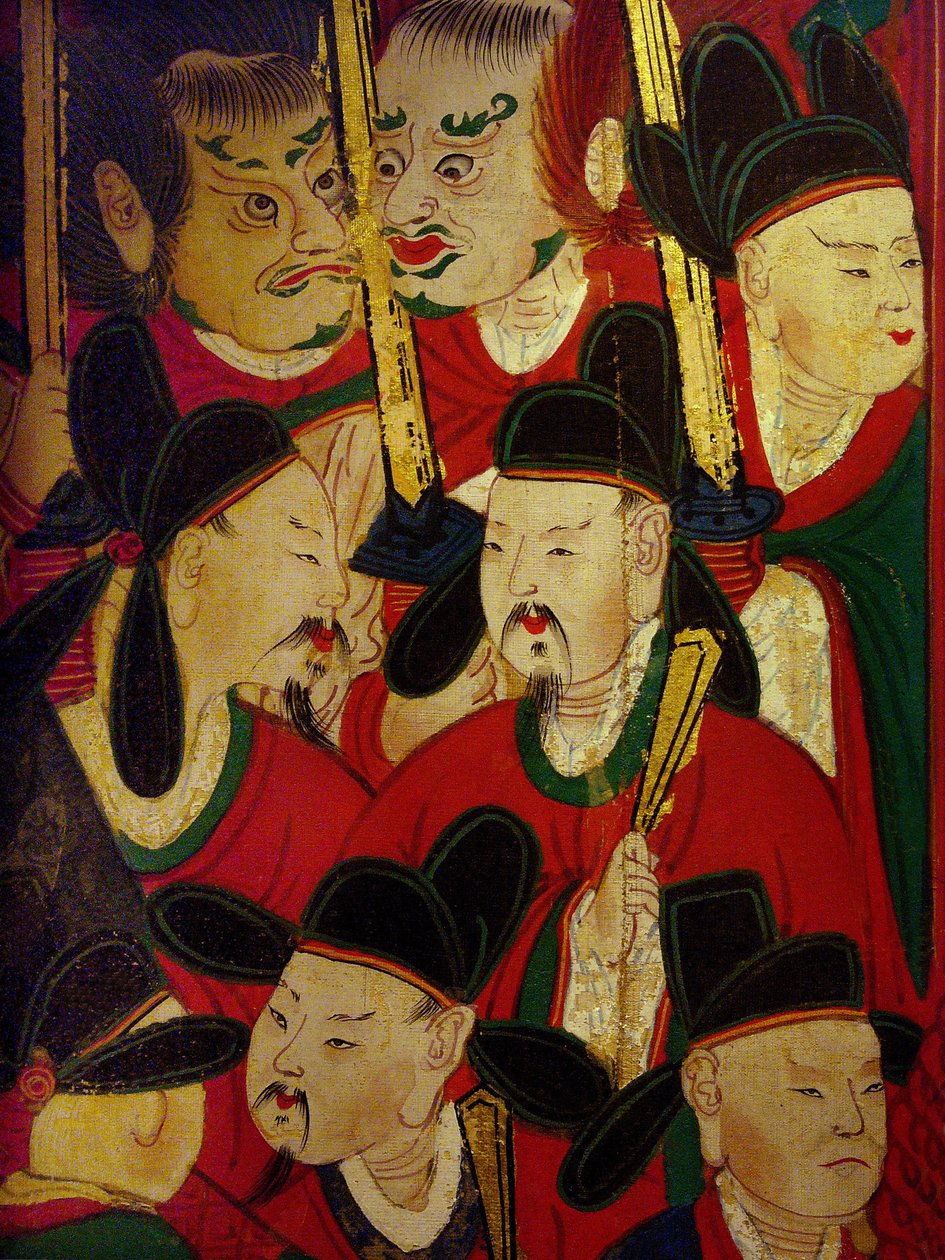 Szczegół portretu Szóstego Króla (Danjong autorstwa Korean School