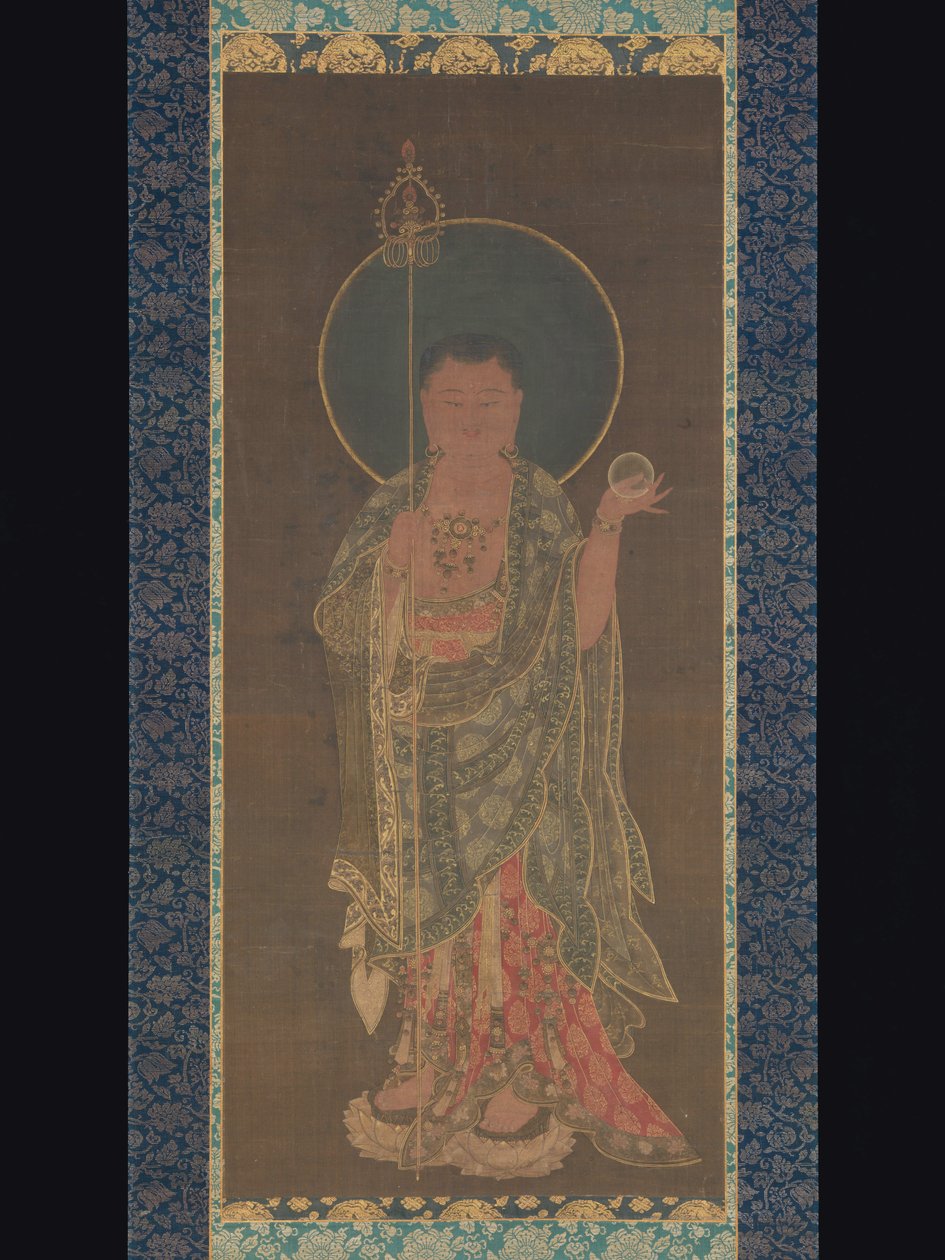 Wiszący zwój Ksitigarbha, 1300-50 autorstwa Korean School