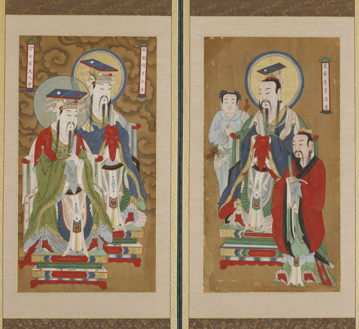Scena procesyjna, dynastia Choson (kolor na papierze i jedwabiu) autorstwa Korean School