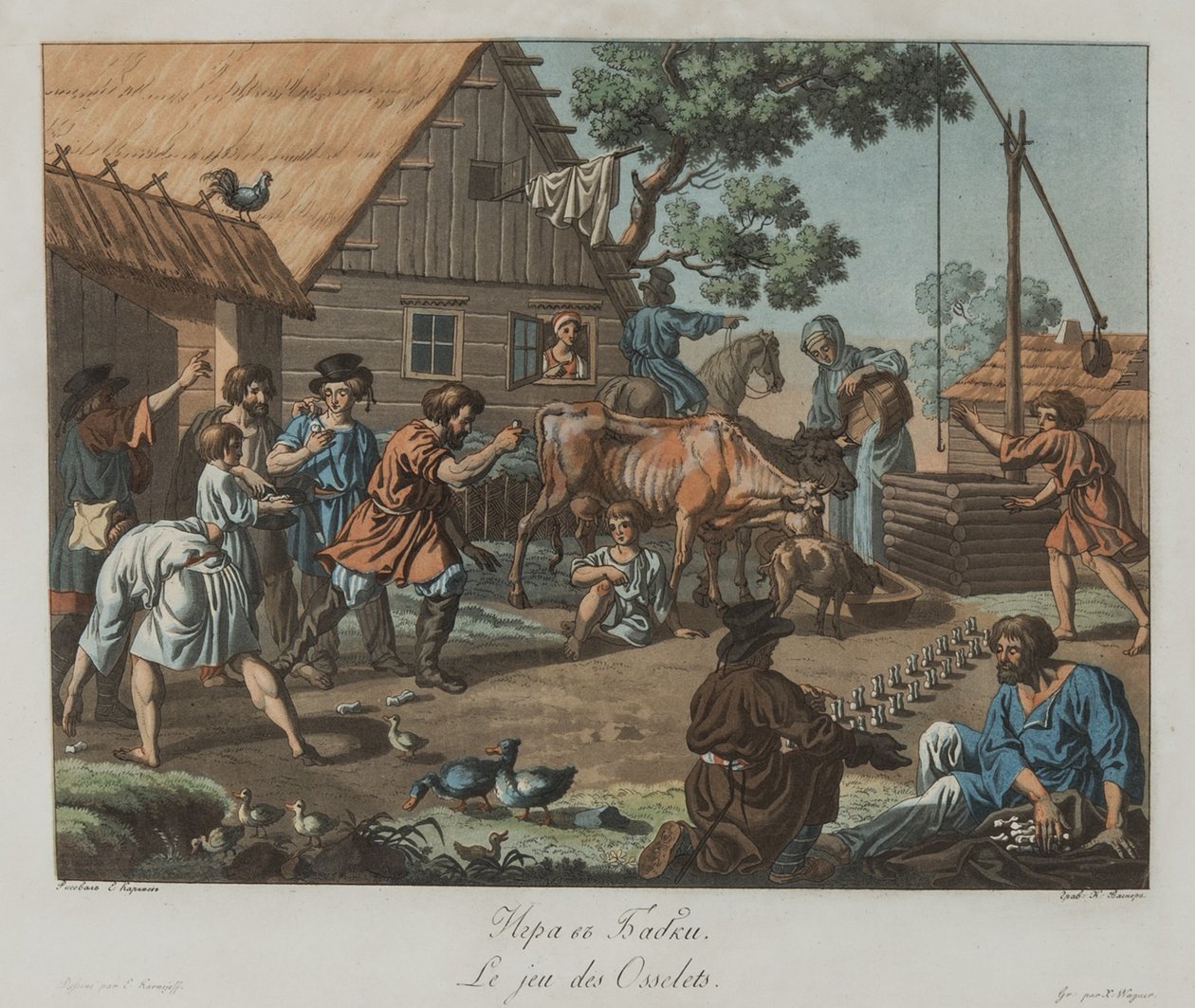 Chłopcy grający w Knucklebones Babki, ok. 1812 autorstwa Korneev