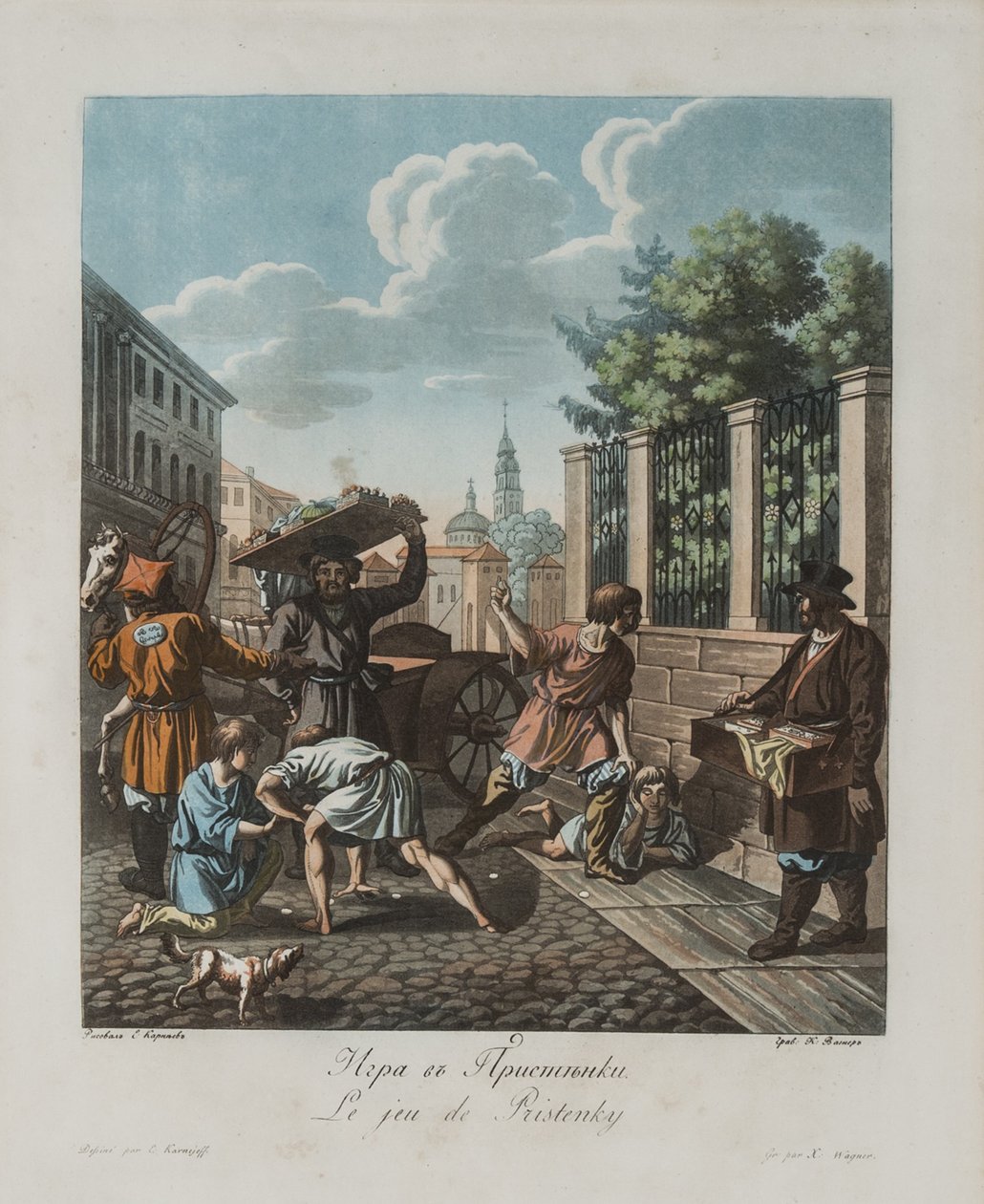 Gra Pristenok, ok. 1812 autorstwa Korneev